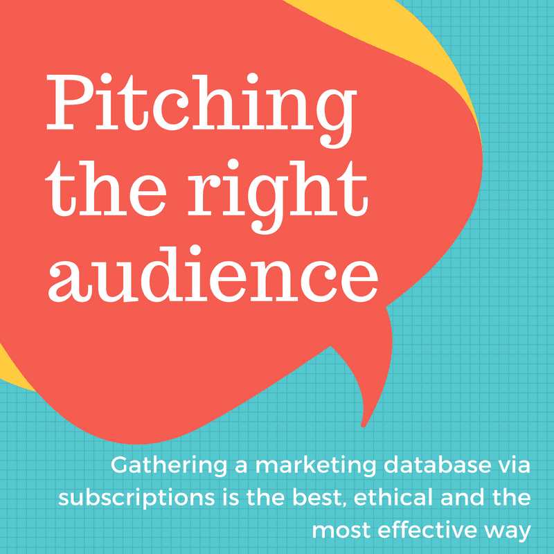 Pitching the right audience
